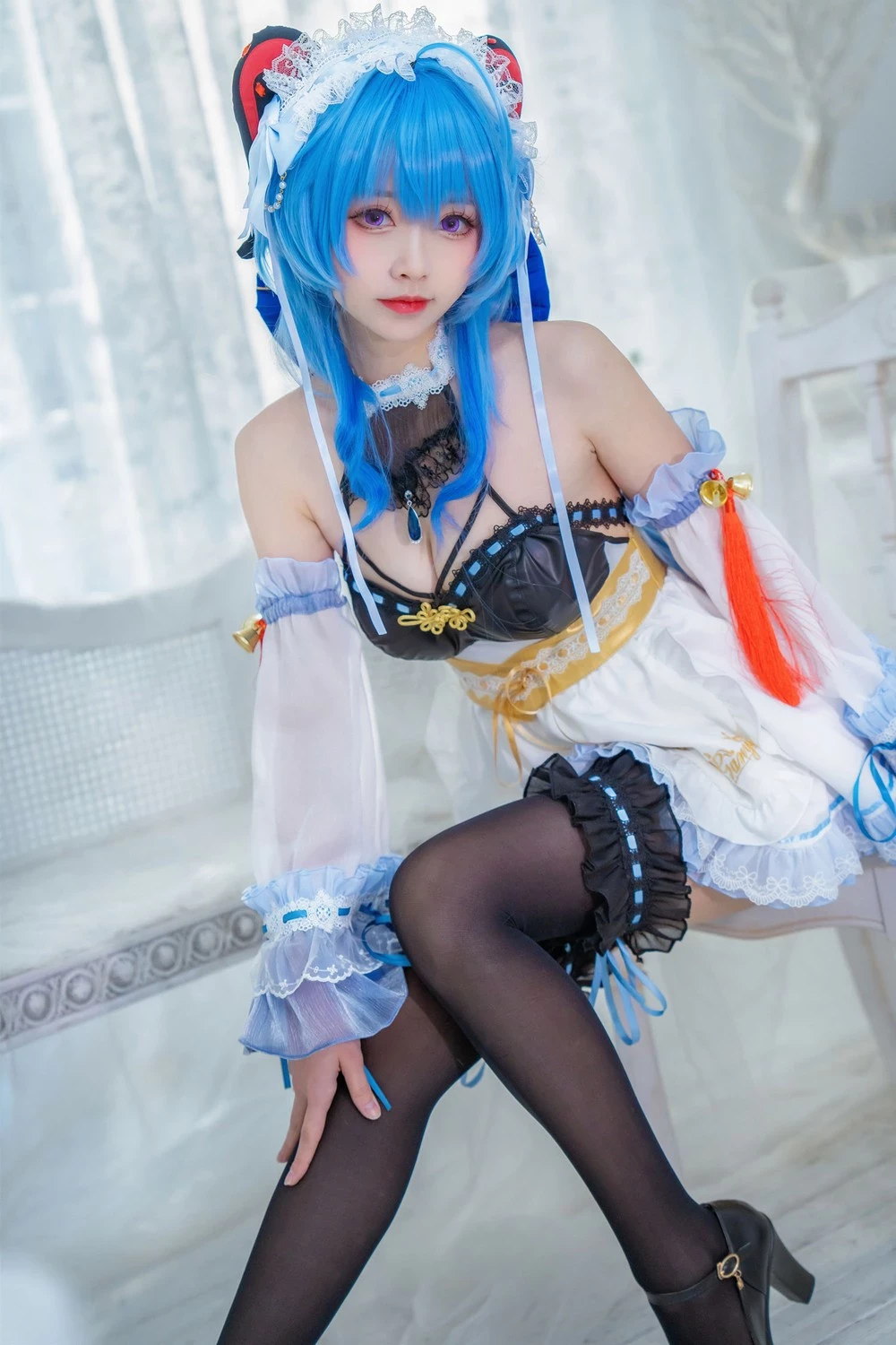 Ảnh Cosplay Anime Gái Hầu Xinh Xắn Dễ Thương
