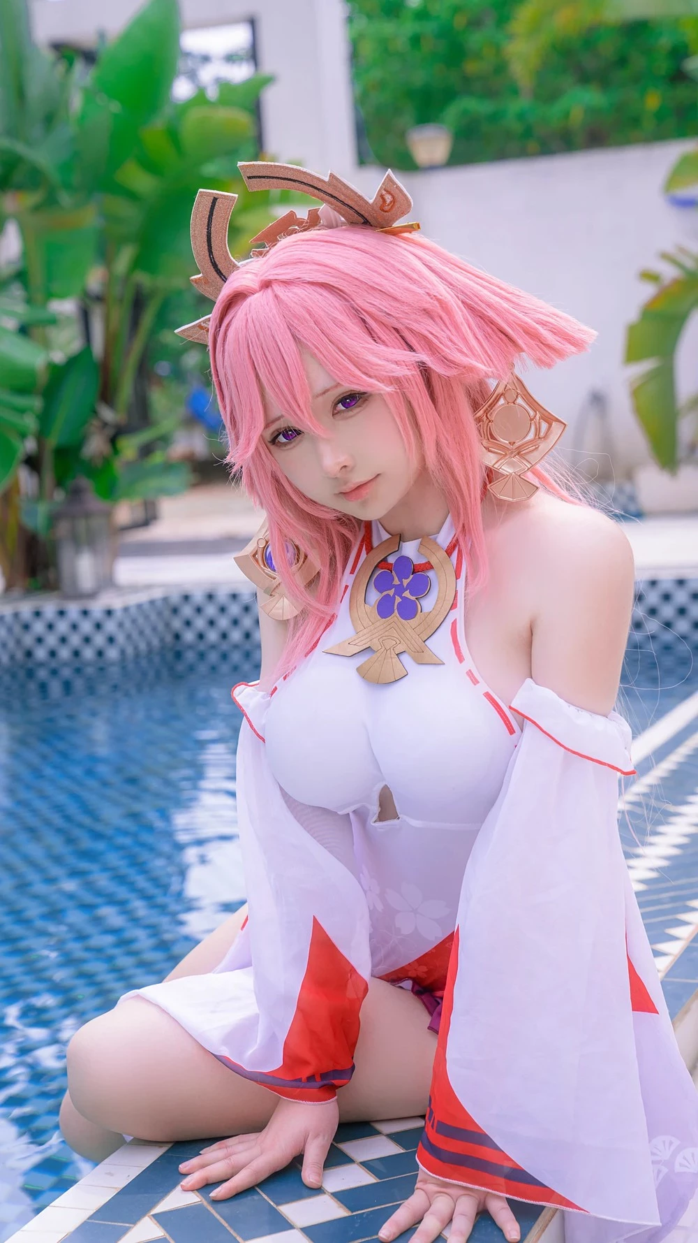Gái Xinh Cosplay Với Đồ bơi Yae Miko